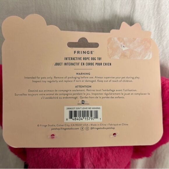 FRINGE Valentine’s Day Plush BE MINE Sloth Fetch & Fun Squeaky Dog Toy - Picture 7 of 8